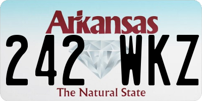 AR license plate 242WKZ
