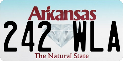 AR license plate 242WLA