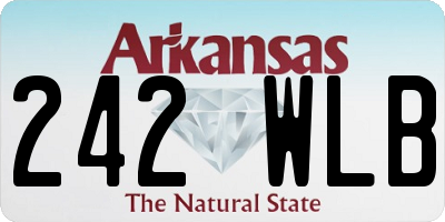AR license plate 242WLB