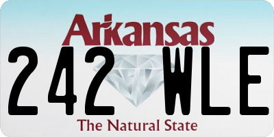 AR license plate 242WLE