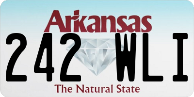 AR license plate 242WLI