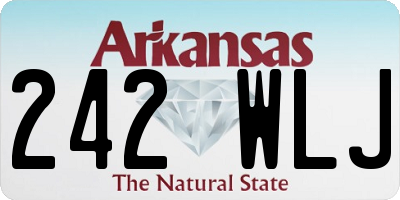 AR license plate 242WLJ
