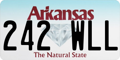 AR license plate 242WLL