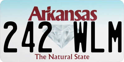 AR license plate 242WLM