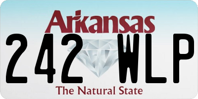 AR license plate 242WLP