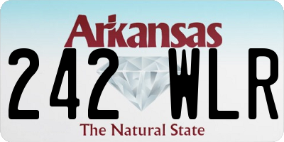 AR license plate 242WLR