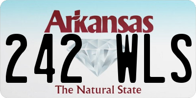 AR license plate 242WLS