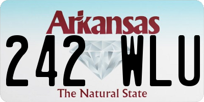 AR license plate 242WLU