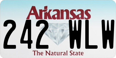 AR license plate 242WLW