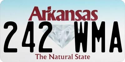 AR license plate 242WMA