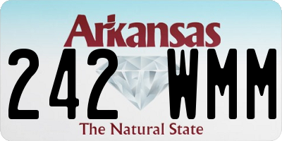 AR license plate 242WMM