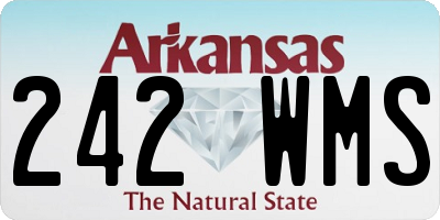 AR license plate 242WMS