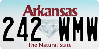 AR license plate 242WMW