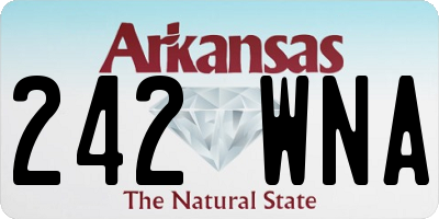 AR license plate 242WNA