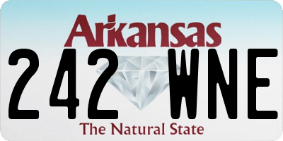 AR license plate 242WNE