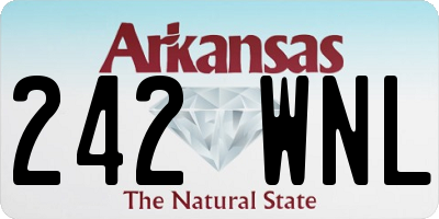 AR license plate 242WNL