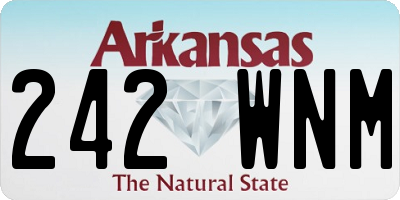 AR license plate 242WNM