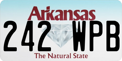AR license plate 242WPB