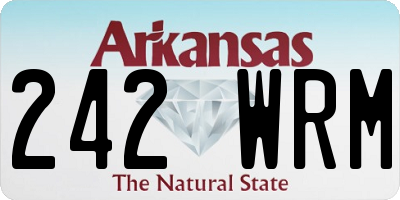 AR license plate 242WRM