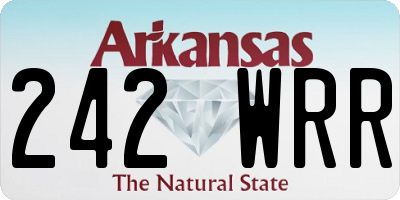 AR license plate 242WRR