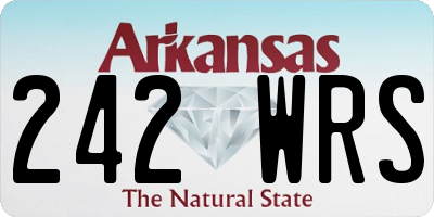 AR license plate 242WRS