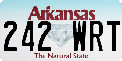 AR license plate 242WRT