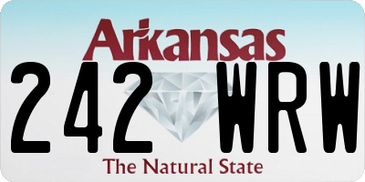 AR license plate 242WRW