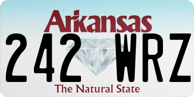 AR license plate 242WRZ