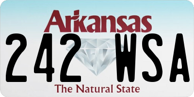 AR license plate 242WSA
