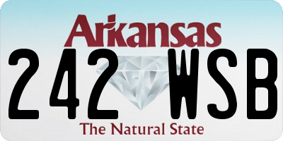 AR license plate 242WSB