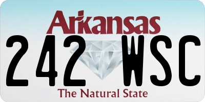 AR license plate 242WSC