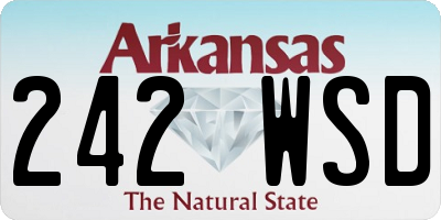 AR license plate 242WSD
