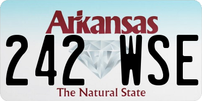 AR license plate 242WSE