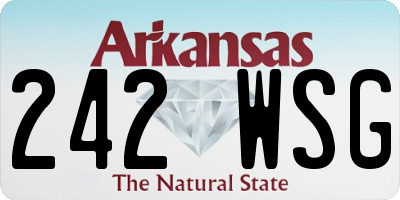 AR license plate 242WSG