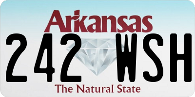 AR license plate 242WSH