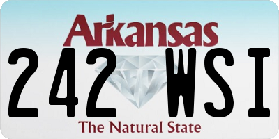 AR license plate 242WSI
