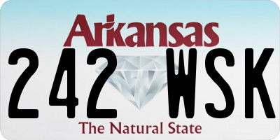 AR license plate 242WSK