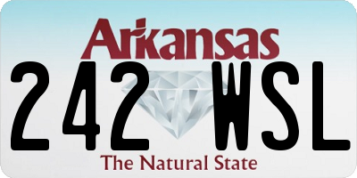 AR license plate 242WSL