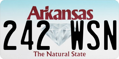 AR license plate 242WSN