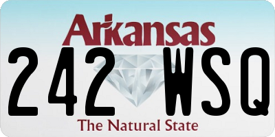 AR license plate 242WSQ
