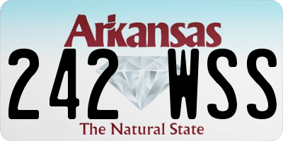 AR license plate 242WSS
