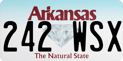 AR license plate 242WSX