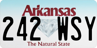 AR license plate 242WSY