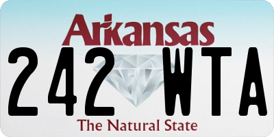 AR license plate 242WTA