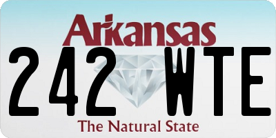 AR license plate 242WTE
