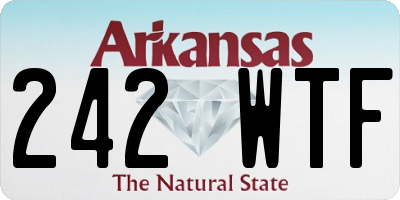 AR license plate 242WTF