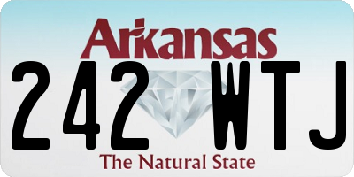 AR license plate 242WTJ