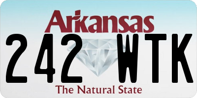 AR license plate 242WTK