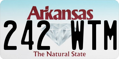 AR license plate 242WTM