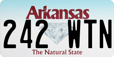 AR license plate 242WTN